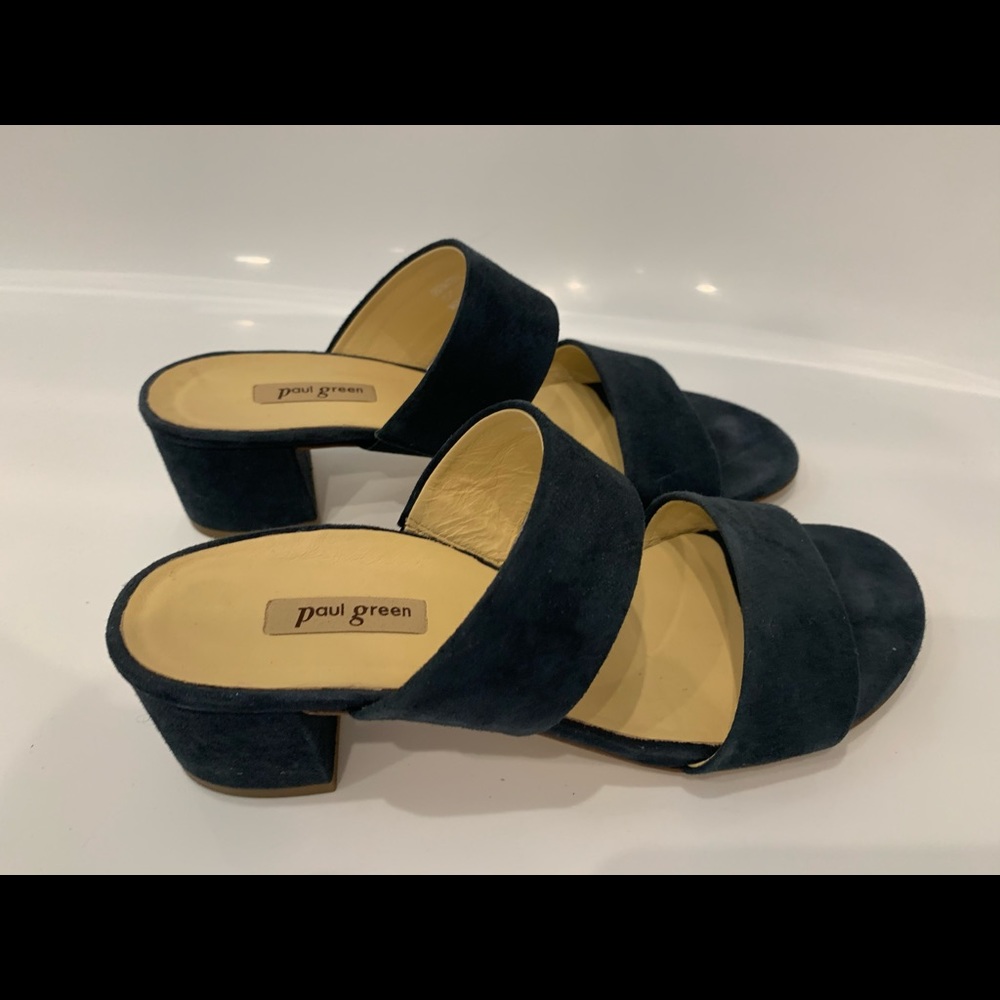 Paul Green Metallic Blue Sandal Size 7.5